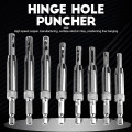 17PCS HSS Center Drill Bit 6mm Hex Shank Self Centering Hinge Hole Punch Drill Bits for Door Cabinet